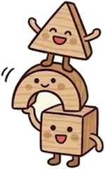 積み重なった積み木のなかまたち